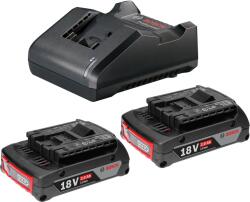 Bosch Set acumulatori 18V 2x acumulatori Li-Ion, 18V, 2Ah + Încărcător (0615990L0Y)