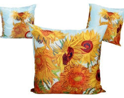 Carmani Párna 45X45cm, Polyester, Van gogh: Napraforgók