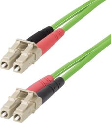 StarTech LCLCL-15M-OM5-FIBER Optikai Patch Kábel - LC Duplex, 15 m, Zöld