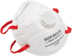 ROCK SAFETY - FFP3-as pormaszk szeleppel ( 1 db ) (RESPI-MAX-V3)