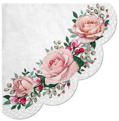 PAW gorgeous Roses Papírszalvéta 32cm, 12 db-os