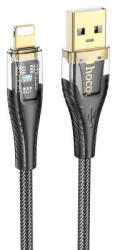 hoco. U121 Gold Lightning Kábel 2.4a 1.2 Méter Fekete