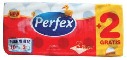 Perfex Toalettpapír 3 rétegű 100% cellulóz 120 lap/tekercs 8 + 2 tekercs/csomag Boni Perfex (SKU09306)