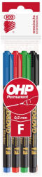 ICO Alkoholos marker készlet, 0, 5mm, CD/DVD F Ico, 4 klf. szín (9580068004)