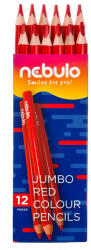 Nebulo Színes ceruza, jumbo háromszög, Nebulo piros (JPC-TR-1)