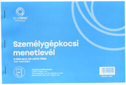 Bluering Személygépkocsi menetlevél A5, 100 lapos D. GEPJ. 36/5 Bluering® (NYOMTDGEPJ365X) - polusirodaszer