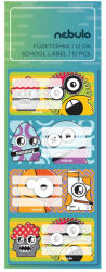 Nebulo Füzetcímke 12db-os, Vicces szörnyek, vegyes minták, Nebulo (FC-VSZRNY-12) - polusirodaszer