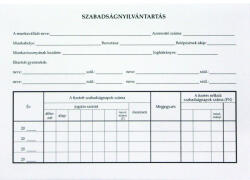 Bluering Szabadságnyilvántartás A5, B. 18-50 - polusirodaszer