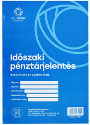 Bluering Időszaki pénztárjelentés A/4 álló 25x2+2lapos b. 13-21/VX Bluering® (NYOMTB1321VX) - polusirodaszer