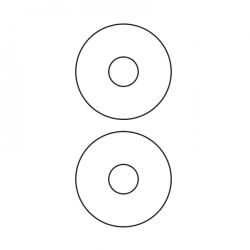  Etikett címke, CD-hez 117mm100 lap, 2 címke/lap - polusirodaszer