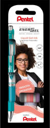 Pentel Rollertoll zselés 0.7mm, Pentel EnerGel BL77-4, írásszín korall, orgona, szürke, türkiz (BL77-4COL3) - polusirodaszer