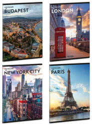 Ars Una Füzet iskolai A4, 40lap, sima Ars Una CITYSCAPE 10db/csomag (53804822) - polusirodaszer