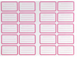 BLUERING Füzetcímke 20 db-os (20 címke/ív) egyszínű 20 ív/csomag, Bluering (60422) - polusirodaszer