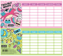 Nebulo Órarend egylapos Girl Power, 25 db/csomag, Nebulo (ÓRAR-MINI-GRLPOWER)