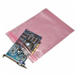  Simítózáras tasak 254x305mm, antisztatikus 100 db/csomag, rózsaszín (20-012-1012) - polusirodaszer