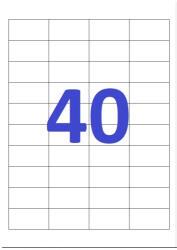  Etikett címke, 48, 5x25, 4mm, 100 lap, 40 címke/lap - polusirodaszer