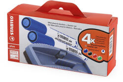 STABILO Táblamarker+törlő készlet Stabilo 6414PM, 4 klf. szín - polusirodaszer