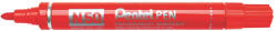 Pentel Alkoholos marker fém testű 4, 3mm kerek hegyű N50-BE Pentel Extreme piros (N50-BE)