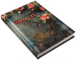 Realsystem Tanári határidőnapló A5, műbőr 150mmx210mm, fehér lapokkal virágminta 2026/2027 Realsystem (5311-68) - polusirodaszer