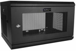 StarTech - 2 oszlopos, 6U magas fali hálózati szekrény 1U magas polccal, 19" - RK616WALM (RK616WALM)