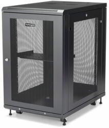 StarTech - 4 oszlopos 18U szerver rack szekrény, zárható 19" - RK1833BKM (RK1833BKM)