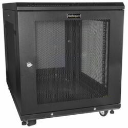 StarTech - 4 oszlopos 12U szerver rack szekrény, zárható 19" - RK1233BKM (TÚLMÉRETES ÁRU) (RK1233BKM)