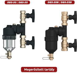 COMPUTHERM DS5-25B mágneses iszapleválasztó 1", átlátszó tartály (DS5-25B) (DS5-25B)