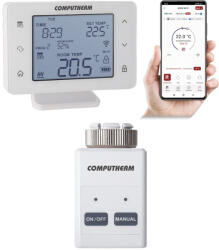 COMPUTHERM Q12RF állítómű + Q20RF Wi-Fi (TX) termosztát (párban) (Q12RF + Q20RF Wi-Fi (TX)) (Q12RF + Q20RF Wi-Fi (TX))