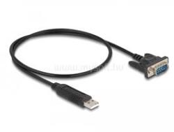 Delock USB 2.0 soros RS-232 adapterhez kompakt soros konnektor házzal 50 cm FTDI (DL66461) (DL66461)
