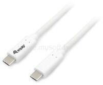 Equip Átalakító Kábel - 128361 (USB-C 3.2 Gen1 to USB-C, apa/apa, PD: 60W, fehér, 1m) (EQUIP_128361) (EQUIP_128361)