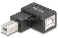 Delock USB 2.0 adapter B-típusú USB apa B-típusú USB anya 90 -ban balra hajlított (DL67207) (DL67207)