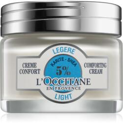 L'Occitane Shea Butter Light Comforting Cream könnyű arckrém bambuszvajjal 50 ml