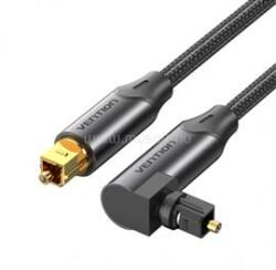 Vention Toslink optikai audio, 90 fokos, alu 5m kábel (fekete) (BKDBJ) (BKDBJ)