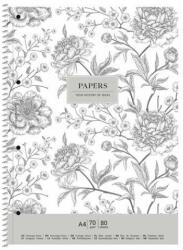 Shkolyaryk Publishing House A4+ kockás spirálfüzet, virágok (SB806700K)