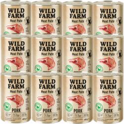 Wild Farm Pate Pork 12x400g hrană pentru câini fără gluten