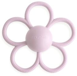 Mushie Rattle Teether Toy rágóka csörgővel Soft Lilac