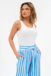BUDMIL Bő szárú hosszúnadrág Női XS fehér-v. kék 20630148-001251-0199