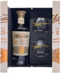 Ron Millonario Solera N°15 rum ÚJ ajándékcsomag 2 pohárral (0, 7L / 40%) - whiskynet