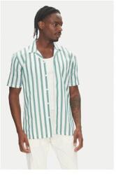 Lindbergh Férfi Ing, 30-203321, Pamut/Len, M INTL, Zöld (0000304879418_M)