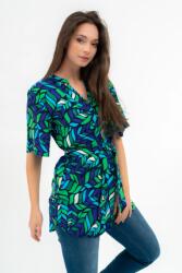 BUDMIL Rövid ujjú blúz Női XL kék-zöld 20770075-002251-0599