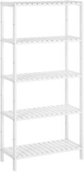 SONGMICS Bambusz polc fürdőszobába, konyhába, 5 szintes 60x26x130cm (BCB35WT)