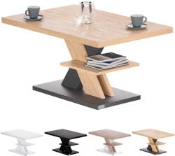 CASARIA Detroit dohányzóasztal 90x60x45cm - fa/szürke (109885)