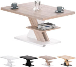 CASARIA Detroit dohányzóasztal 90x60x45cm - fehér/tölgy (109883)