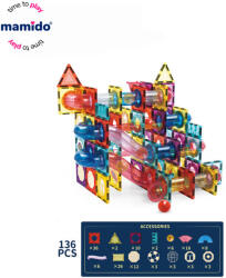 Mamido Kit de construcție, magnetică, 136 de piese Jucarii de constructii magnetice