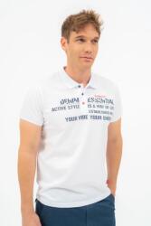 BUDMIL Modern fit galléros póló Férfi S fehér 20730265-001251-0299