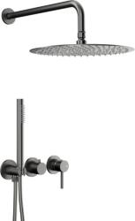 Armatura Moza Gun Metal Grey set de duș ascuns cu duș de ploaie grafit 5039-511-61 (503951161)