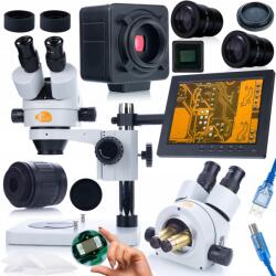 Rosfix Mercury Pro MSMP-T-PS1 mikroszkóp készlet + Crux PRO KMCP-HDMI-USB 5mp kamera Plantes PRO sorozat + kijelzőtartó + 8" -os kijelző