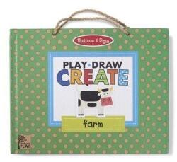 Melissa & Doug letörölhető mágnestábla és rajztábla farmos (41325)