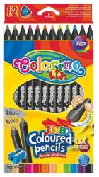 Colorino Színes Jumbo ceruza fekete fából készült háromszögletű 12db (55826)