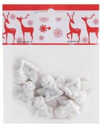  6 darab öntapadós karácsonyi angyalka - 2, 4x3, 1 - fehér (Q045182)